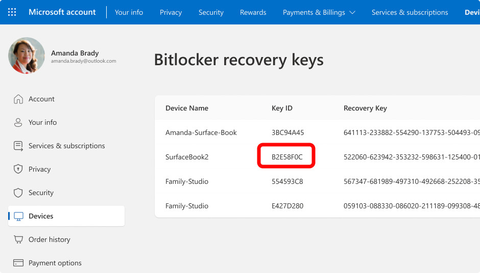 How to backup and restore BitLocker key