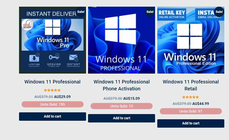 difference between Phone Activate Key, OEM Key and Retail Key