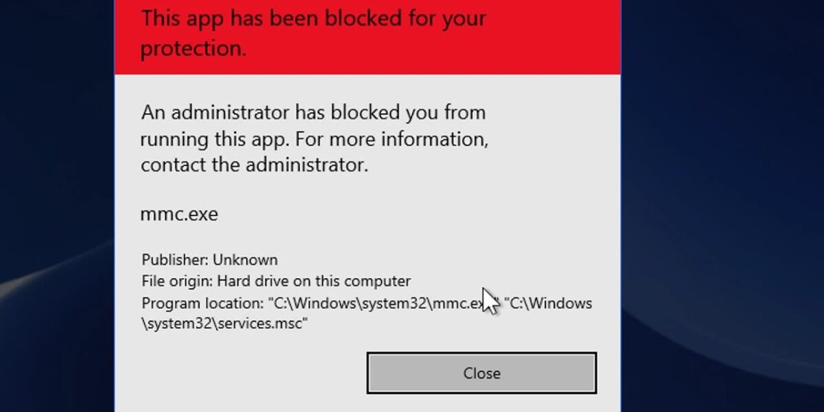 This App Has Been Blocked for Your Protection